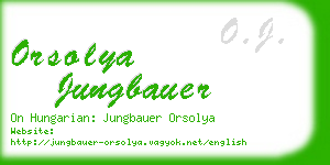 orsolya jungbauer business card